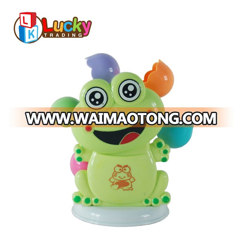 dropshipping plastic lovely frog windmill shape baby bath toys with front door designs