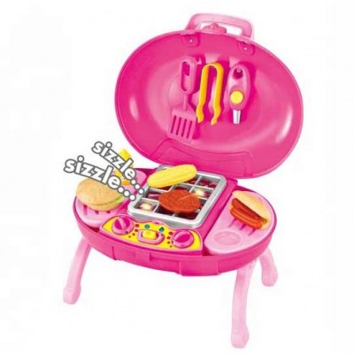 pink barbecue toy pretend play for children