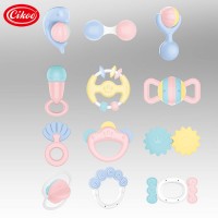 12pcs hand grip rattles soft teether baby toys set